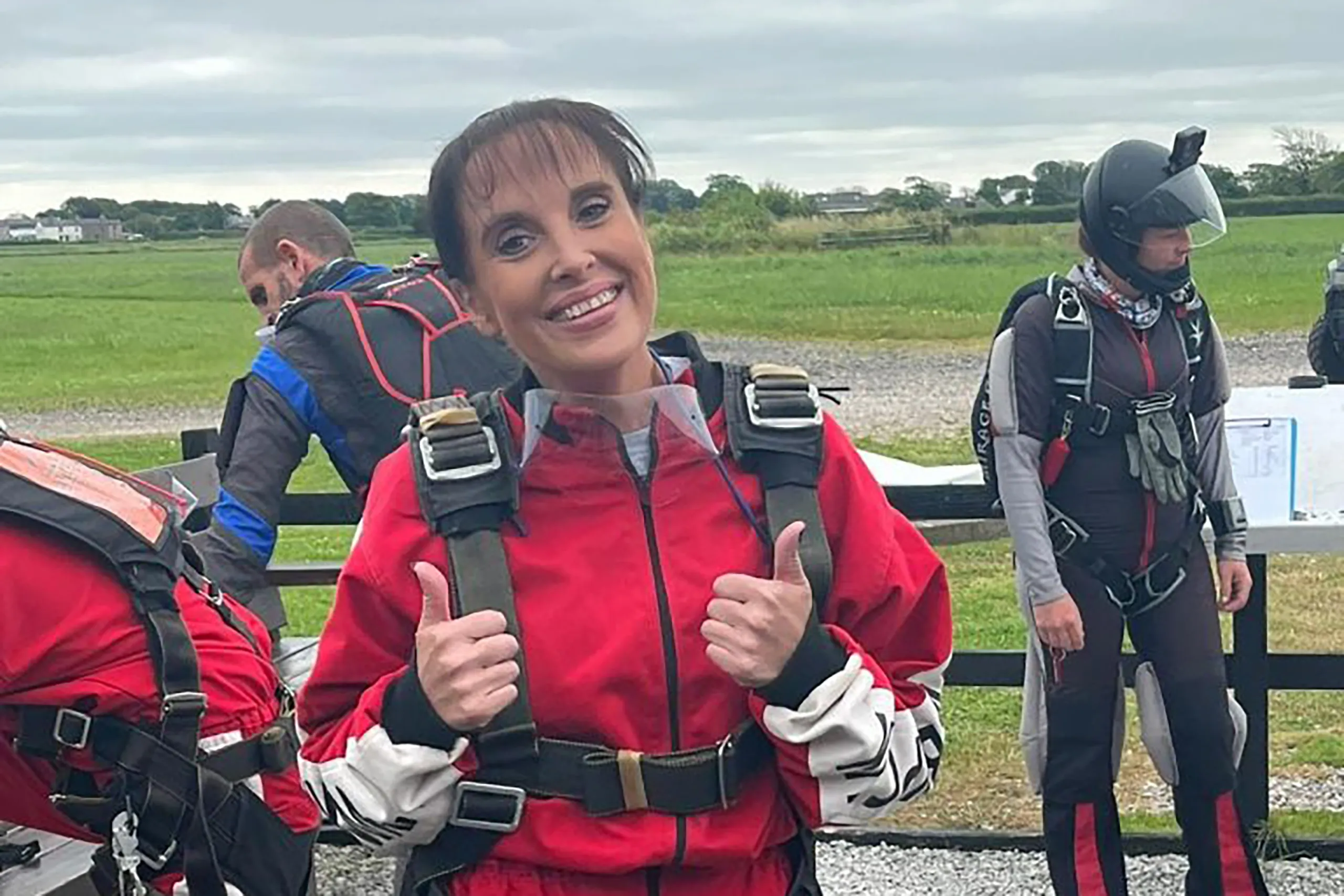 Sara Millar before skydiving