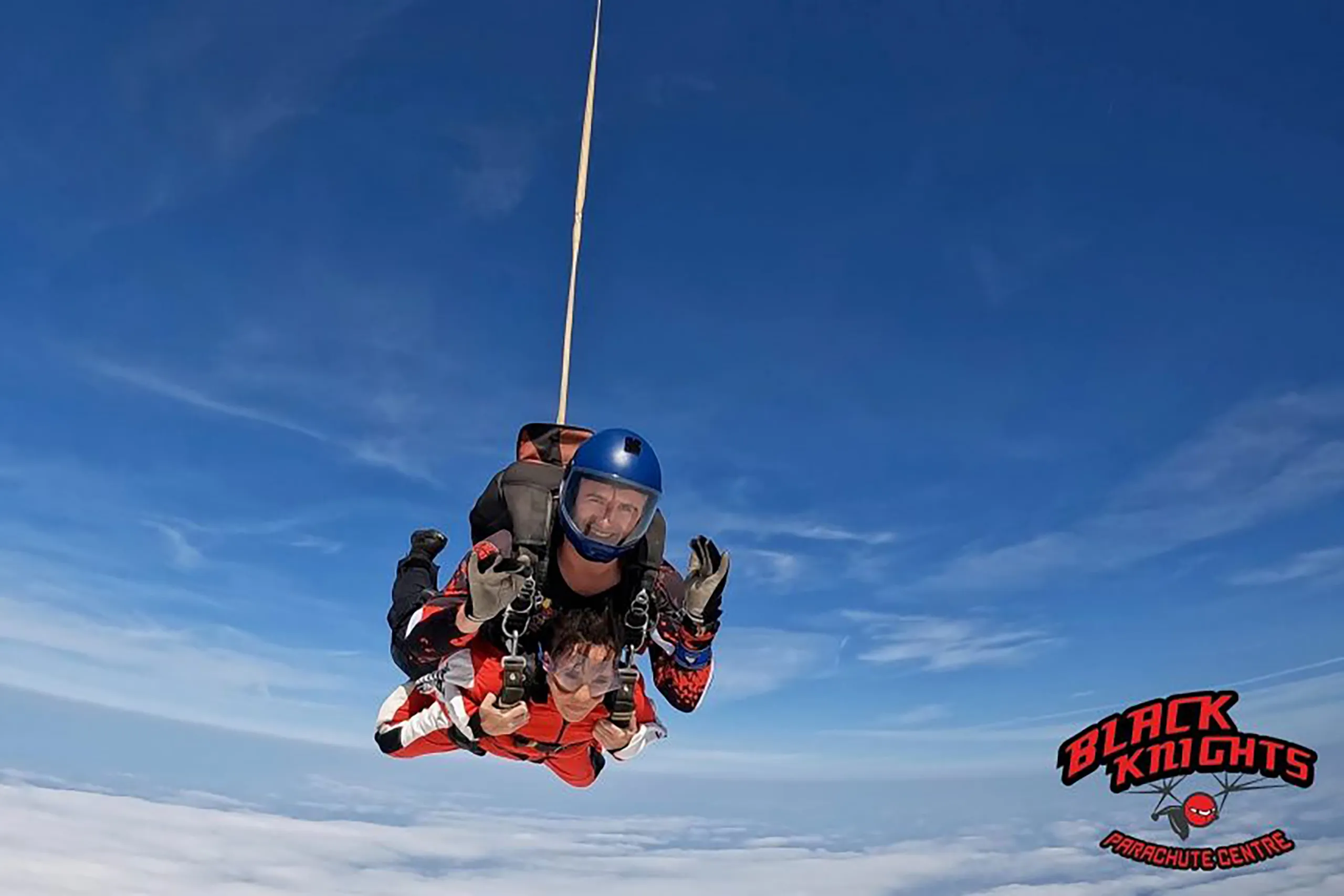 Sara Millar fundraising with black knights