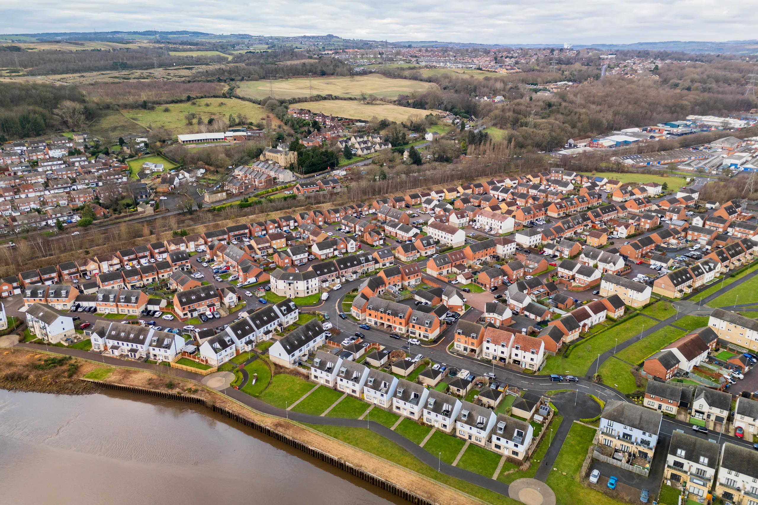 Newcastle aerial view