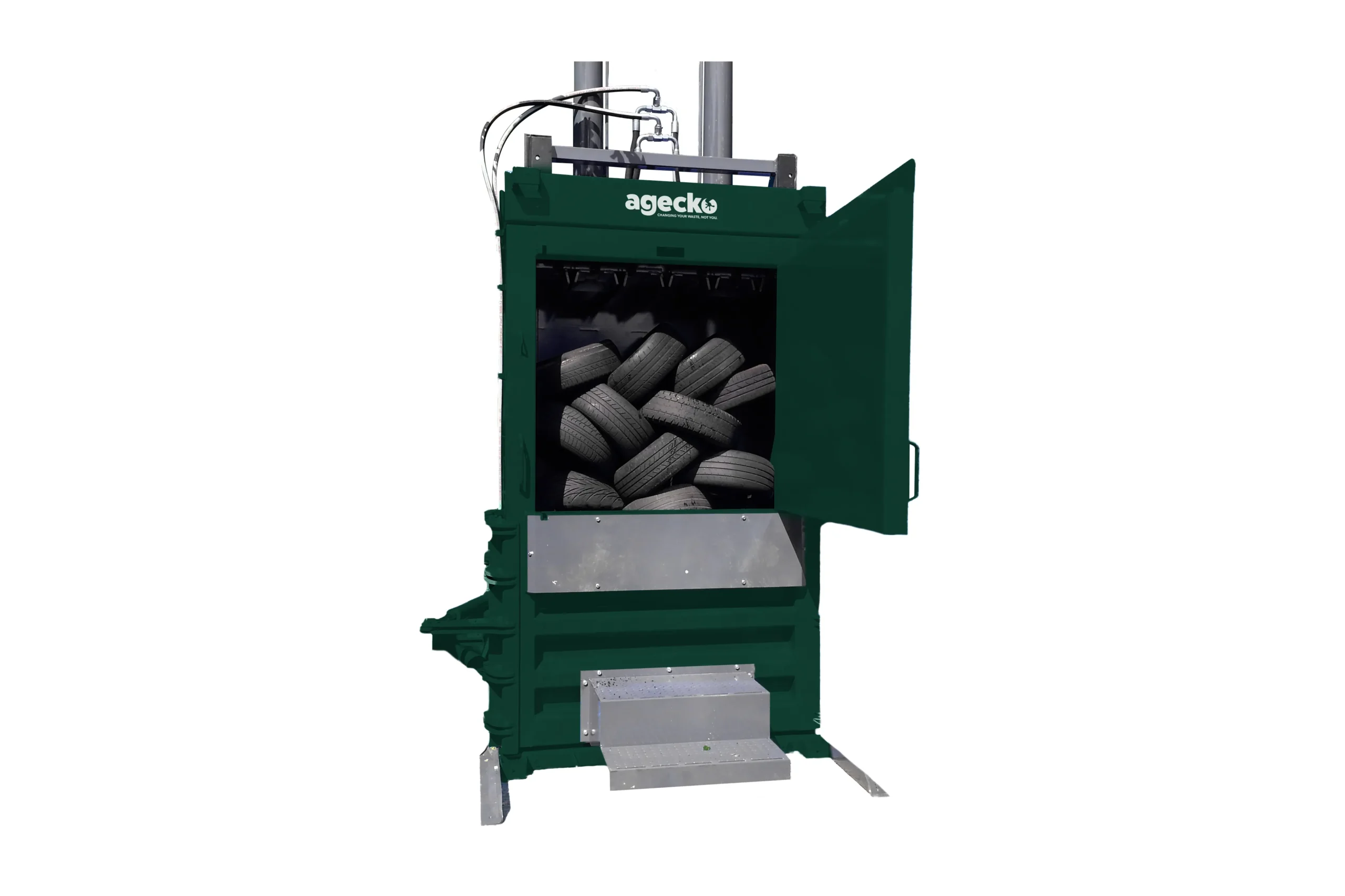 tyre baler shredder at Agecko