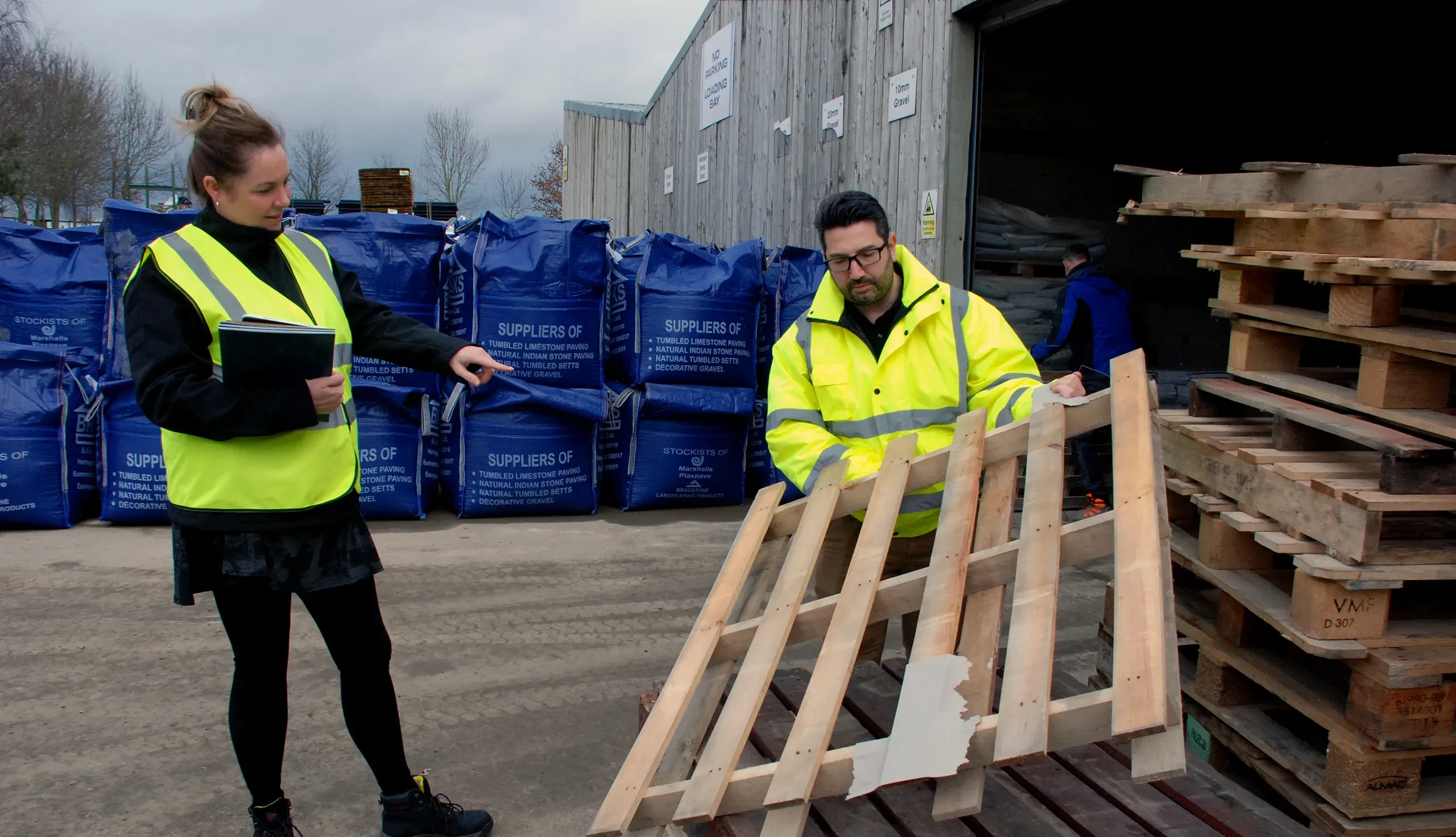 waste audit checks - on site pallets