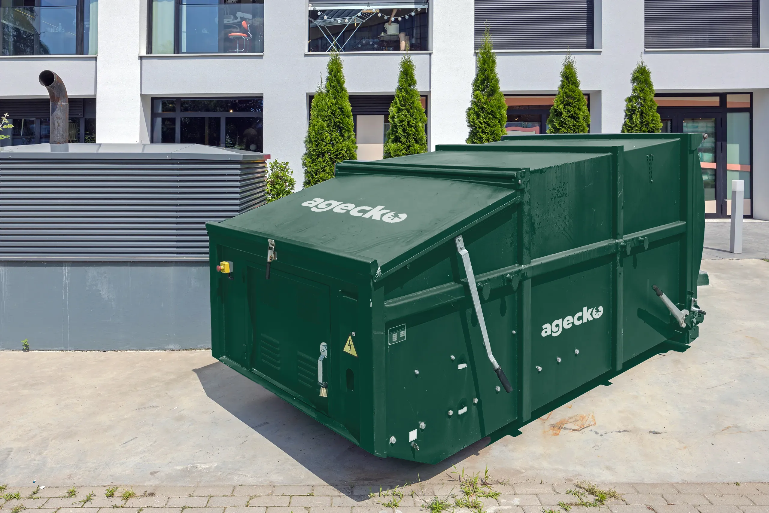 mobile waste compactors at Agecko