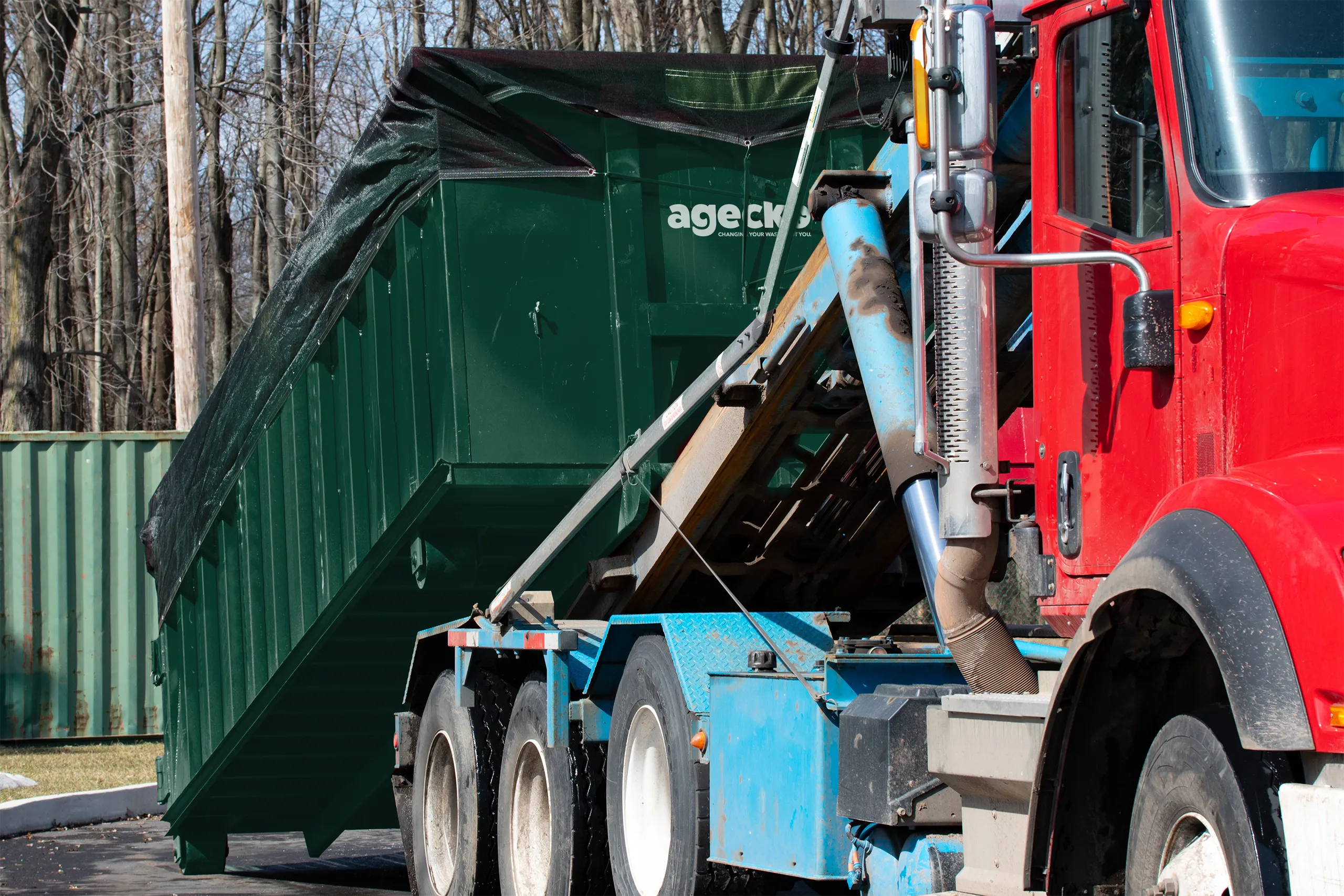 RoRo skip and large containers
